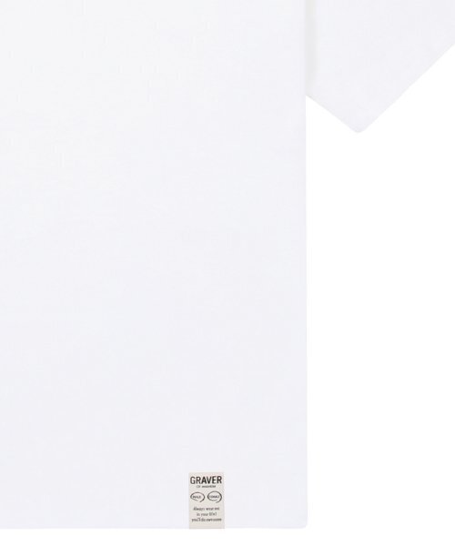 GRAVER（グレーバー）の「[ユニセックス]ダックフェイス刺繍スマイル半袖Tシャツ_ホワイト（Tシャツ/カットソー・レディース・ホワイト・SMALL/MEDIUM/LARGE/X-LARGE）」の4枚目の写真