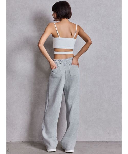 GYDA（ジェイダ）の「GG chain glitter print straightパンツ（スウェットパンツ・レディース・ブラック/グレー・FREE）」の20枚目の写真