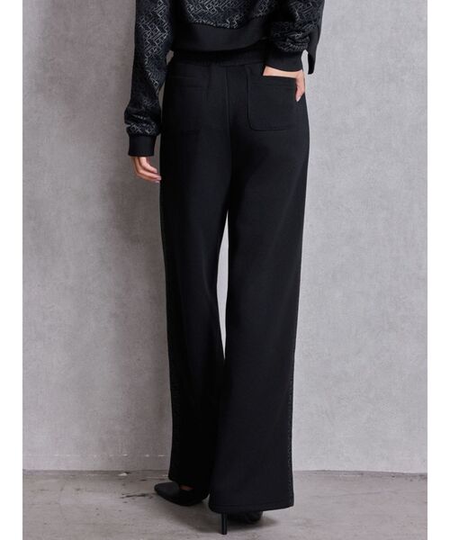 GYDA（ジェイダ）の「GG chain glitter print straightパンツ（スウェットパンツ・レディース・ブラック/グレー・FREE）」の17枚目の写真