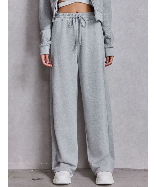 GYDA（ジェイダ）の「GG chain glitter print straightパンツ（スウェットパンツ・レディース・ブラック/グレー・FREE）」の16枚目の写真