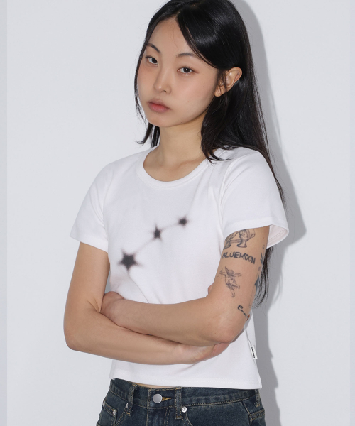 CHICKS(チックス)の「ミニスタライトクロップスリムフィット半袖Tシャツホワイト(Tシャツ/カットソー・レディース・ホワイト・FREE)」の6枚目の写真