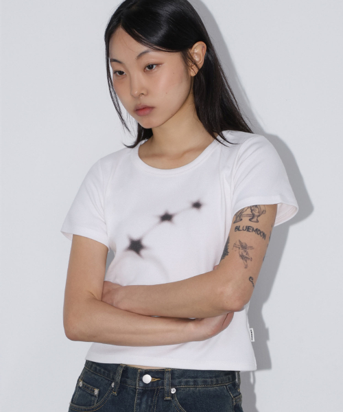 CHICKS(チックス)の「ミニスタライトクロップスリムフィット半袖Tシャツホワイト(Tシャツ/カットソー・レディース・ホワイト・FREE)」の7枚目の写真