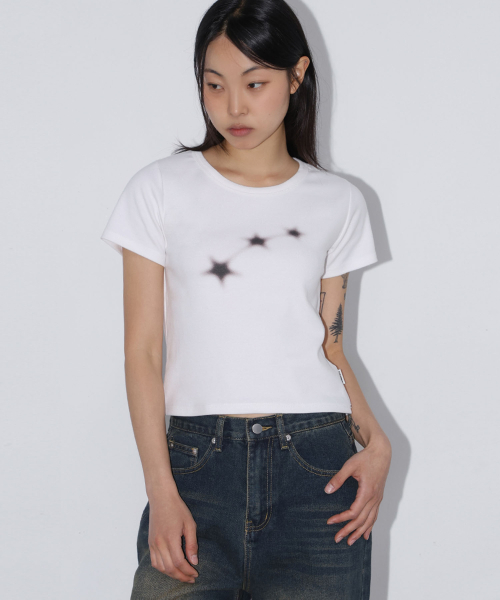 CHICKS(チックス)の「ミニスタライトクロップスリムフィット半袖Tシャツホワイト(Tシャツ/カットソー・レディース・ホワイト・FREE)」の8枚目の写真