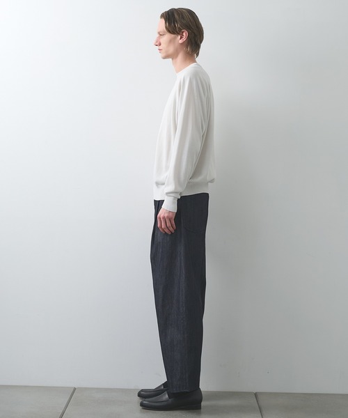 STILL BY HAND（スティルバイハンド）の「【STILL BY HAND】Deep tuck wide denim pants（デニムパンツ・メンズ・ネイビー・44/46）」の12枚目の写真