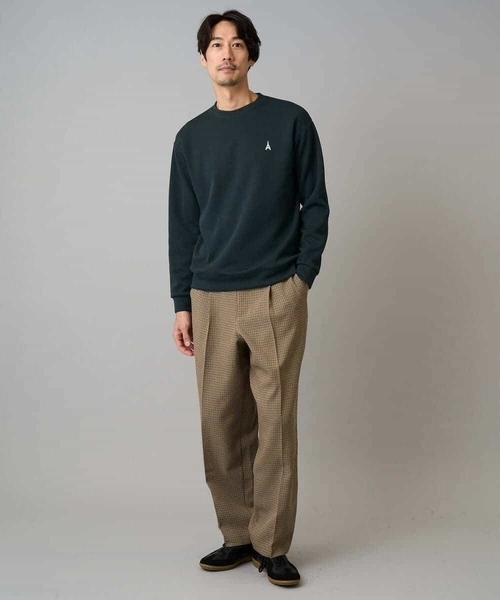 a.v.v（アーヴェヴェ）の「【イージーケア/毛玉になりにくい】LANATECチェックワンタックワイドイージースラックス【洗濯機で洗える/ストレッチ】（その他パンツ・メンズ・ライトグレー/ベージュ・48/46）」の4枚目の写真