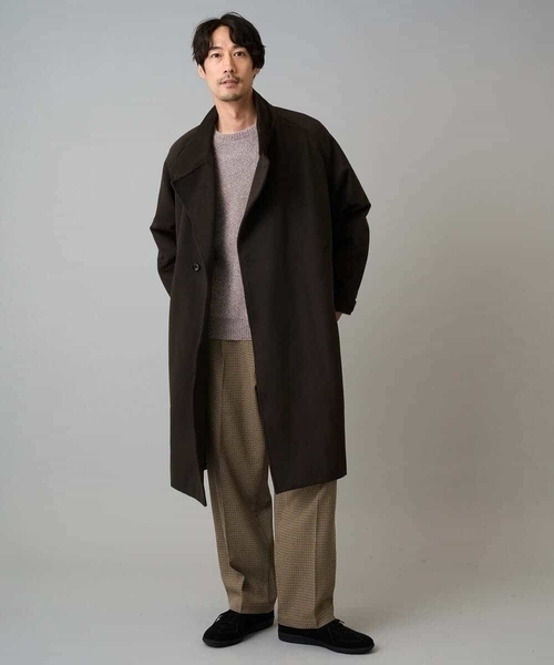 a.v.v（アーヴェヴェ）の「【イージーケア/毛玉になりにくい】LANATECチェックワンタックワイドイージースラックス【洗濯機で洗える/ストレッチ】（その他パンツ・メンズ・ライトグレー/ベージュ・48/46）」の6枚目の写真