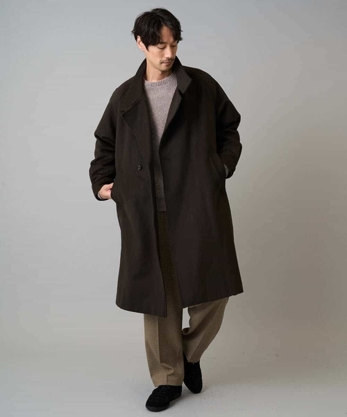 a.v.v（アーヴェヴェ）の「【イージーケア/毛玉になりにくい】LANATECチェックワンタックワイドイージースラックス【洗濯機で洗える/ストレッチ】（その他パンツ・メンズ・ライトグレー/ベージュ・48/46）」の7枚目の写真