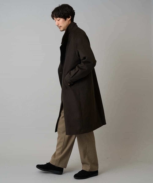 a.v.v（アーヴェヴェ）の「【イージーケア/毛玉になりにくい】LANATECチェックワンタックワイドイージースラックス【洗濯機で洗える/ストレッチ】（その他パンツ・メンズ・ライトグレー/ベージュ・48/46）」の8枚目の写真