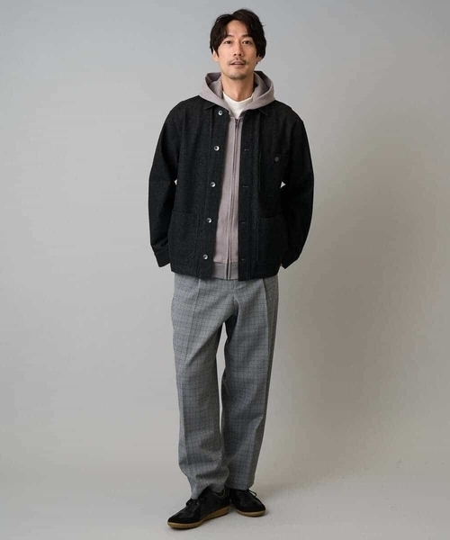 a.v.v（アーヴェヴェ）の「【イージーケア/毛玉になりにくい】LANATECチェックワンタックワイドイージースラックス【洗濯機で洗える/ストレッチ】（その他パンツ・メンズ・ライトグレー/ベージュ・48/46）」の20枚目の写真