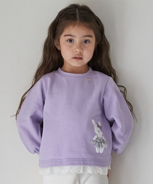 petit main（プティマイン）の「アニマルモチーフアップリケトレーナー（スウェット・キッズ・ブラック/レッド/アイボリー/ラベンダー・100cm/80ｃｍ/90cm/120cm/110cm/130cm）」の4枚目の写真