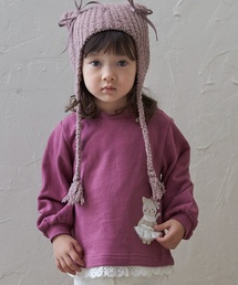 petit main | アニマルモチーフアップリケトレーナー(スウェット)