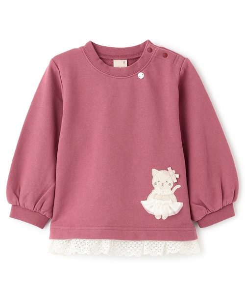 petit main（プティマイン）の「アニマルモチーフアップリケトレーナー（スウェット・キッズ・ブラック/レッド/アイボリー/ラベンダー・100cm/80ｃｍ/90cm/120cm/110cm/130cm）」の8枚目の写真