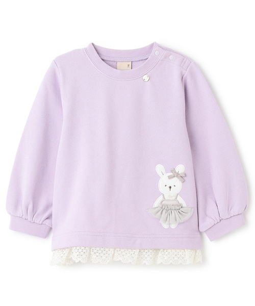 petit main（プティマイン）の「アニマルモチーフアップリケトレーナー（スウェット・キッズ・ブラック/レッド/アイボリー/ラベンダー・100cm/80ｃｍ/90cm/120cm/110cm/130cm）」の10枚目の写真