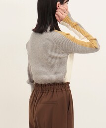 MICO COULIER | 《抗菌防臭》前後配色2WAYリブニット プルオーバー(ニット/セーター)