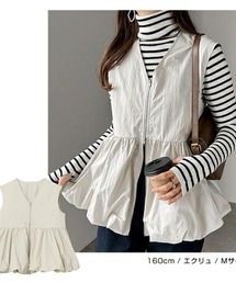 I.O.E（アイオイ）の「【韓国トレンド】バルーンフレアVネックベスト（テーラードジャケット）」