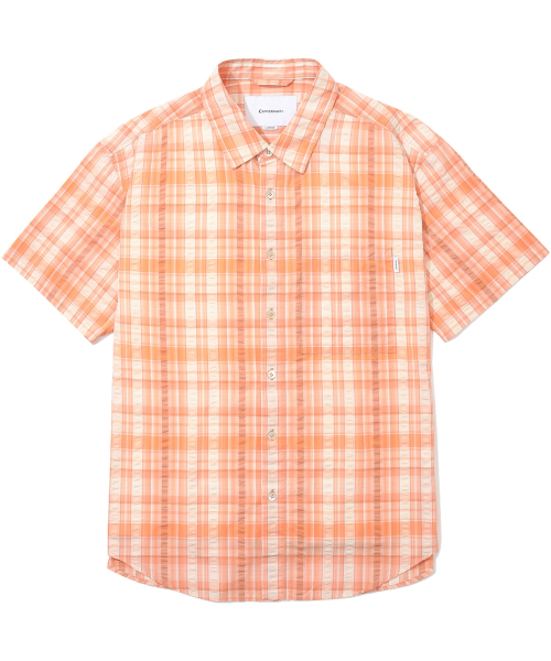 COVERNAT(カバーナット)の「マルチチェックハーフシャツサーモン(シャツ/ブラウス・レディース・その他・MEDIUM/LARGE/X-LARGE/SMALL)」の1枚目の写真