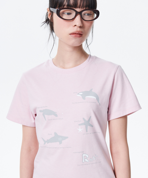 runningHIGH（ランニングハイ）の「マリンライフ H/S Tシャツ [ピンク]（Tシャツ/カットソー・レディース・その他・FREE）」の3枚目の写真