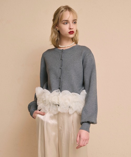 チュールぺプラムニット（ニット/セーター）｜EIMY ISTOIRE（エイミー