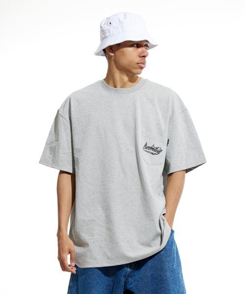 CREAM SODA LAB（クリームソーダラボ）の「バスケットボールオーバーサイズヘビーウェイトポケット半袖Tシャツグレー黒（Tシャツ/カットソー・メンズ・その他・LARGE/X-LARGE/MEDIUM）」の3枚目の写真
