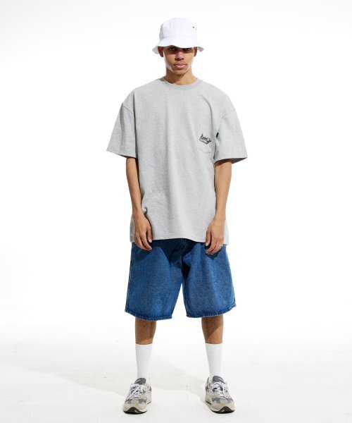 CREAM SODA LAB（クリームソーダラボ）の「バスケットボールオーバーサイズヘビーウェイトポケット半袖Tシャツグレー黒（Tシャツ/カットソー・メンズ・その他・LARGE/X-LARGE/MEDIUM）」の4枚目の写真
