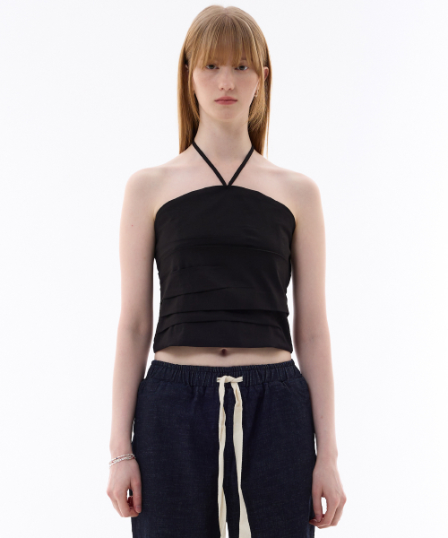 ARI(アリ)の「MELLIFLUOUS STRING TUBE TOP / BLACK(シャツ/ブラウス・レディース・ブラック・FREE)」の1枚目の写真