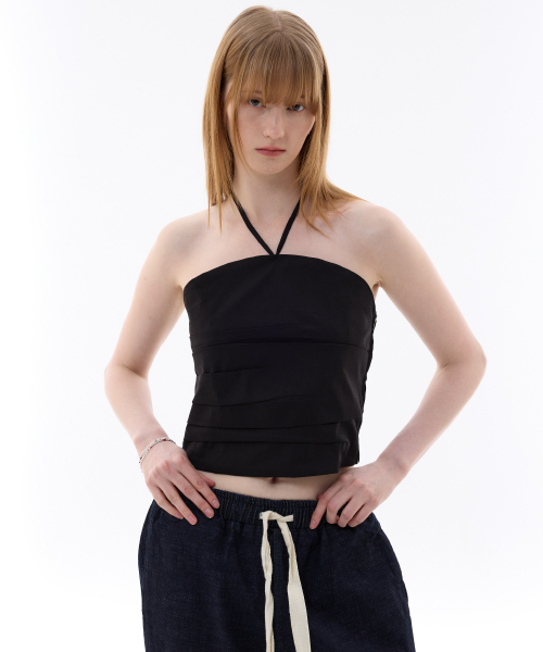 ARI(アリ)の「MELLIFLUOUS STRING TUBE TOP / BLACK(シャツ/ブラウス・レディース・ブラック・FREE)」の4枚目の写真