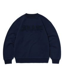suade（スエード）の「CUT OFF CREWNECK [NAVY]（スウェット）」