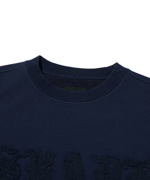 suade（スエード）の「CUT OFF CREWNECK [NAVY]（スウェット・レディース・その他・MEDIUM/X-LARGE）」の3枚目の写真