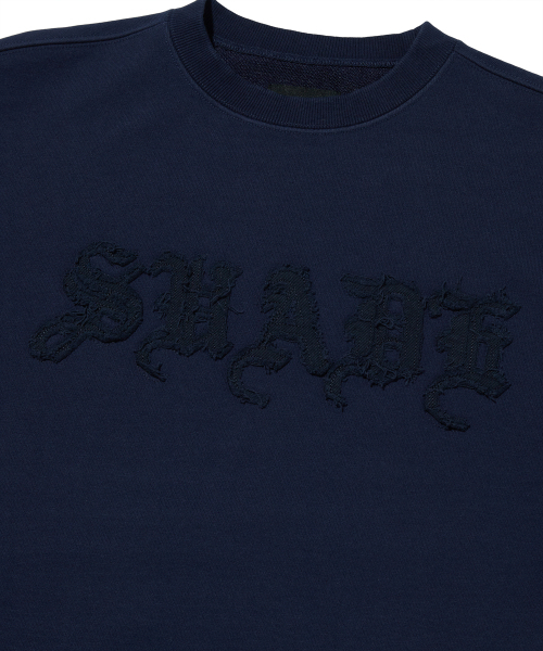 suade（スエード）の「CUT OFF CREWNECK [NAVY]（スウェット・レディース・その他・MEDIUM/X-LARGE）」の4枚目の写真