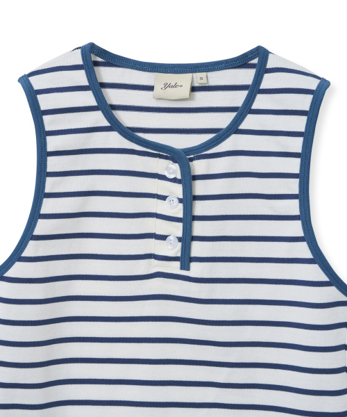 YALE(イェール)の「ウィメンズストライプタンクトップ_ネイビー(Tシャツ/カットソー・レディース・その他・SMALL/MEDIUM)」の4枚目の写真