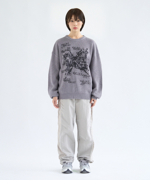 Video Jockey（ビデオジョッキー）の「ナビエフェクトニットセーター [グレー]（スウェット・レディース・グレー・SMALL/MEDIUM/LARGE）」の3枚目の写真
