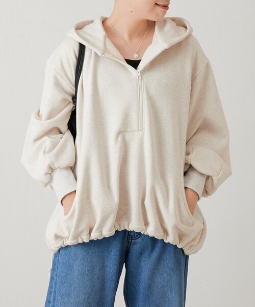 BEARDSLEY（ビアズリー）の「《TANIGUCHI企画》フロントZIPパーカー（パーカー・レディース・アイボリー/ネイビー・FREE）」の10枚目の写真