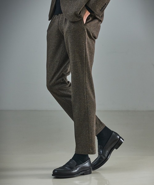 ABAHOUSE（アバハウス）の「【セットアップ対応】WOOL×COTTON ムリネ ジャージ ー イージースラックス / 2WAYストレッチ（その他パンツ・メンズ・グレー/ブラウン/ネイビー・44/46/48/50）」の3枚目の写真