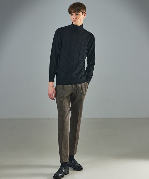 ABAHOUSE（アバハウス）の「【セットアップ対応】WOOL×COTTON ムリネ ジャージ ー イージースラックス / 2WAYストレッチ（その他パンツ・メンズ・グレー/ブラウン/ネイビー・44/46/48/50）」の16枚目の写真