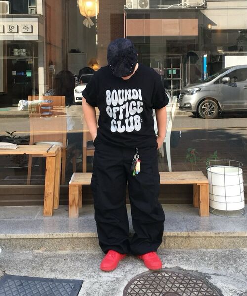 bounDary（バウンダリー）の「ソフトコットンオーバーフィットオフィスクラブ半袖[ブラック]（Tシャツ/カットソー・メンズ・その他・MEDIUM/LARGE/X-LARGE）」の7枚目の写真
