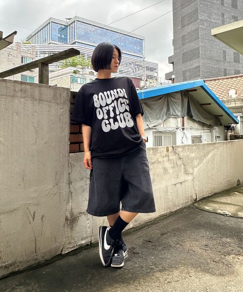 bounDary（バウンダリー）の「ソフトコットンオーバーフィットオフィスクラブ半袖[ブラック]（Tシャツ/カットソー・メンズ・その他・MEDIUM/LARGE/X-LARGE）」の2枚目の写真