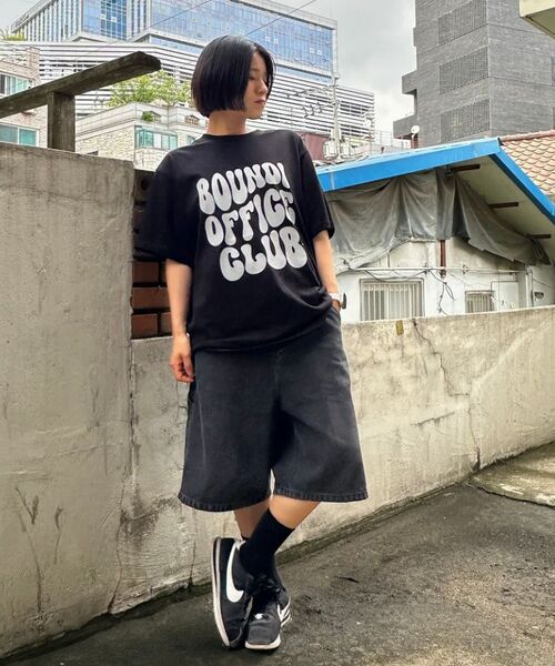 bounDary（バウンダリー）の「ソフトコットンオーバーフィットオフィスクラブ半袖[ブラック]（Tシャツ/カットソー・メンズ・その他・MEDIUM/LARGE/X-LARGE）」の3枚目の写真