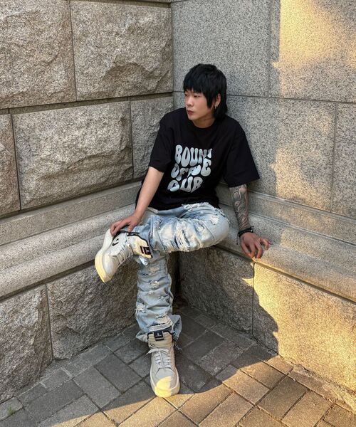 bounDary（バウンダリー）の「ソフトコットンオーバーフィットオフィスクラブ半袖[ブラック]（Tシャツ/カットソー・メンズ・その他・MEDIUM/LARGE/X-LARGE）」の5枚目の写真
