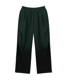 SPRAY WASHED PLEATED SWEAT PANTS (DEEP GREEN)