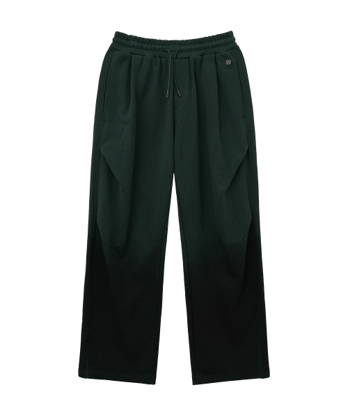 UNGIMMICK(アンジミック)の「SPRAY WASHED PLEATED SWEAT PANTS (DEEP GREEN)(スウェットパンツ・メンズ・その他・MEDIUM/LARGE)」の1枚目の写真