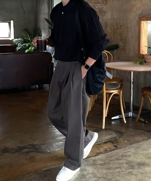 link lot(リンクロット)の「【ウエストバックゴム】2タックテーパードスラックス(スラックス・メンズ・ブラック/ダークグレー・M/L)」の13枚目の写真
