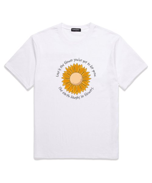 VANNWORKS(バンワークス)の「SUMFLOWER オーバーサイズ 半袖Tシャツ (VS0059) ホワイト(Tシャツ/カットソー・レディース・その他・LARGE/MEDIUM/SMALL/X-LARGE/XX-LARGE)」の2枚目の写真