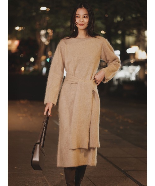 セール】ウールミンクニットワンピース（ワンピース）｜anuans（ア