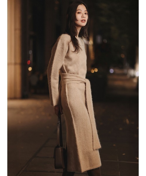 セール】ウールミンクニットワンピース（ワンピース）｜anuans（ア