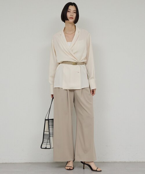 GALLARDAGALANTE（ガリャルダガランテ）の「【2.718】トリミングトート S（トートバッグ・レディース・ブラック/ベージュ・FREE）」の5枚目の写真