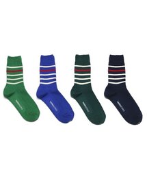YARNWORKS（ヤーンワークス）の「WORK0 マリンミドルストライプリブソックスカラーセット - 4カラー（ソックス/靴下）」