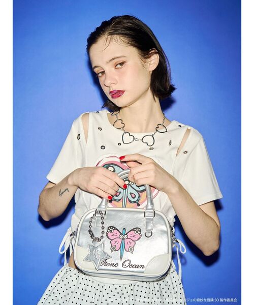 jouetie（ジュエティ）の「【アニメ『ジョジョの奇妙な冒険 ストーンオーシャン』×jouetie】ミニボストンBAG（ボストンバッグ・レディース・ブラック/シルバー・FREE）」の2枚目の写真