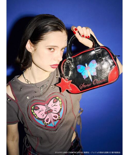 jouetie（ジュエティ）の「【アニメ『ジョジョの奇妙な冒険 ストーンオーシャン』×jouetie】ミニボストンBAG（ボストンバッグ・レディース・ブラック/シルバー・FREE）」の5枚目の写真