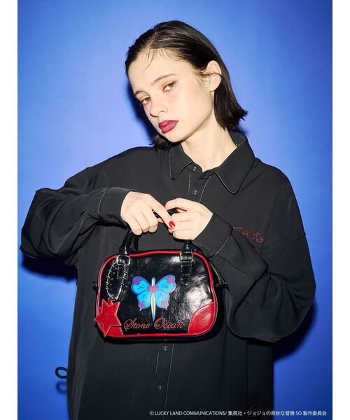 jouetie（ジュエティ）の「【アニメ『ジョジョの奇妙な冒険 ストーンオーシャン』×jouetie】ミニボストンBAG（ボストンバッグ・レディース・ブラック/シルバー・FREE）」の13枚目の写真