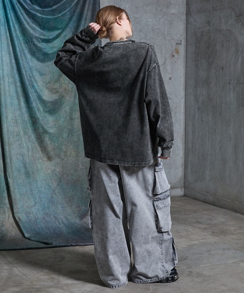 SERACE(セラス)の「【SERACE】Heavy weight loose vintage chemical long tee / ヘビーウェイトルーズヴィンテージケミカルロンT(Tシャツ/カットソー・メンズ・ホワイト系/ブラック系/グレー系・L/S/M)」の7枚目の写真